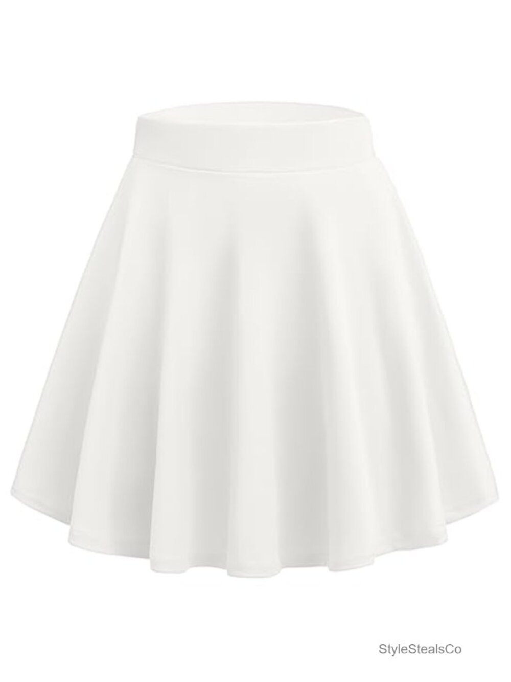 Mini Skater Skirt Stretchable High Waist A-Line Party Club Women's